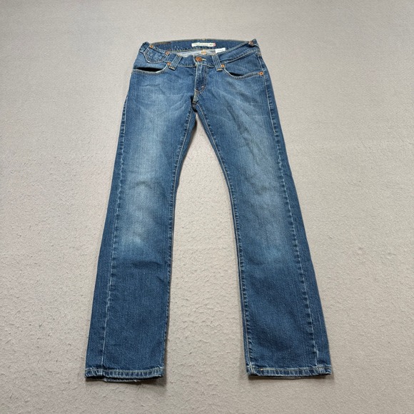 Levi's Denim - Y2K Levi's 504 Jeans Women's 4 Blue Med Wash Denim Low Rise Slough Straight Leg
